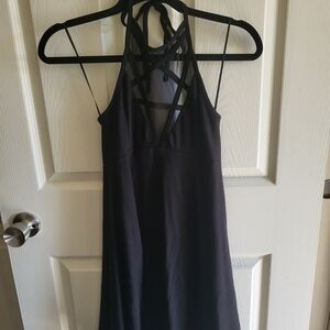 Killstar Hades Sundress Black Backless Crisscross Dress